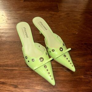 Jeffrey Campbell Lime Green Kitten Heels